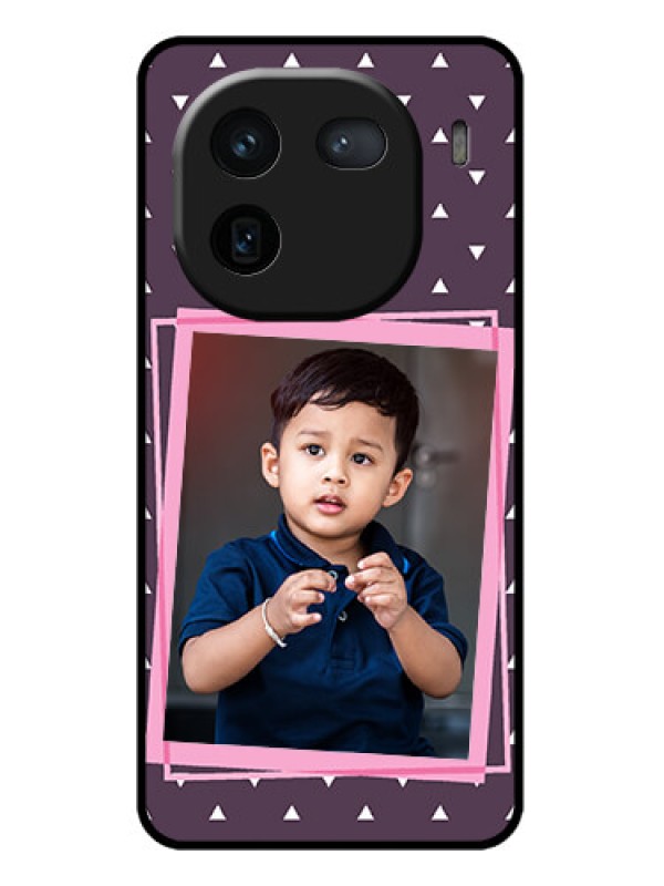 Custom iQOO 12 5G Custom Glass Phone Case - Triangle Pattern Dotted Design