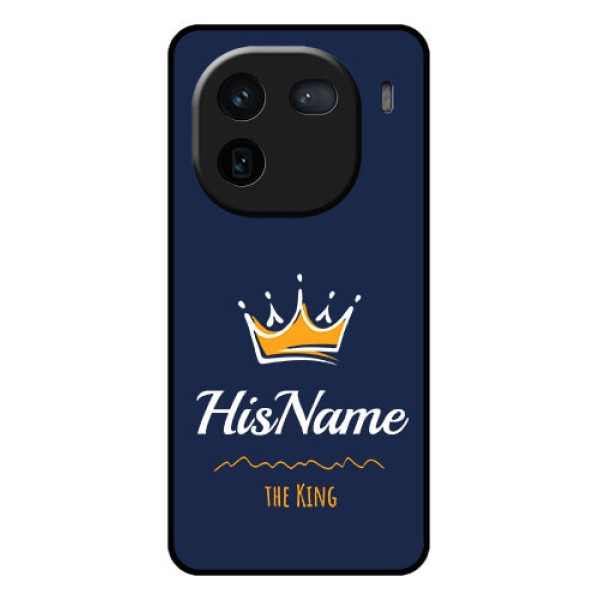 iQOO 12 5G Custom Glass Phone Case - King With Name Design