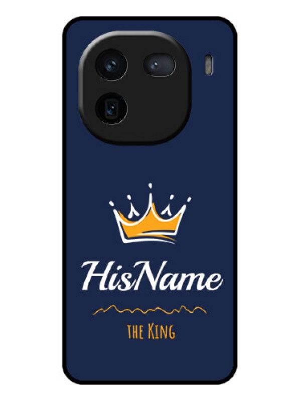 Custom iQOO 12 5G Custom Glass Phone Case - King With Name Design