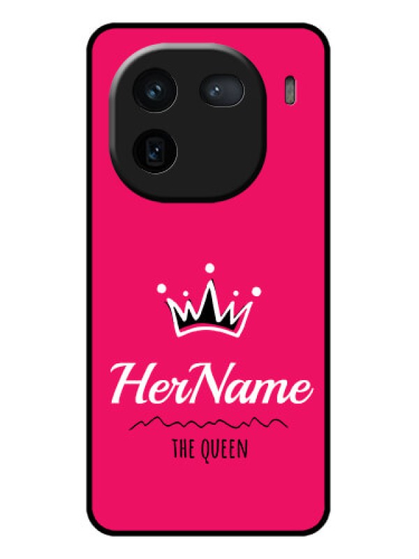 Custom iQOO 12 5G Custom Glass Phone Case - Queen With Name Design