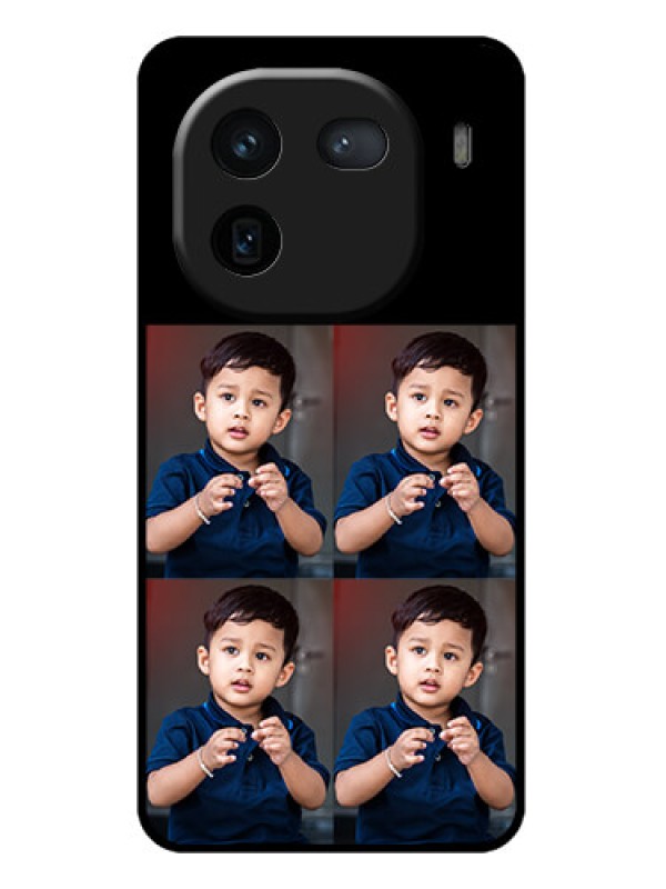 Custom iQOO 12 5G Custom Glass Phone Case - 4 Image Holder Design