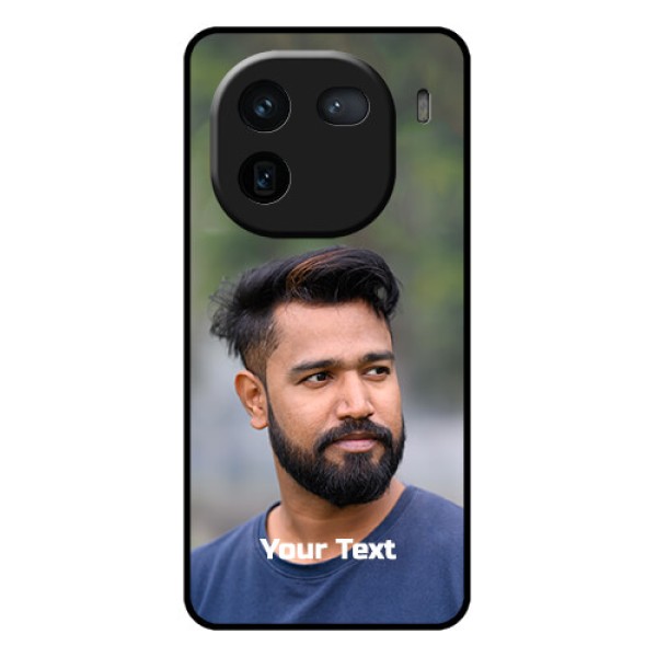 iQOO 12 5G Custom Glass Phone Case - Photo With Text Design