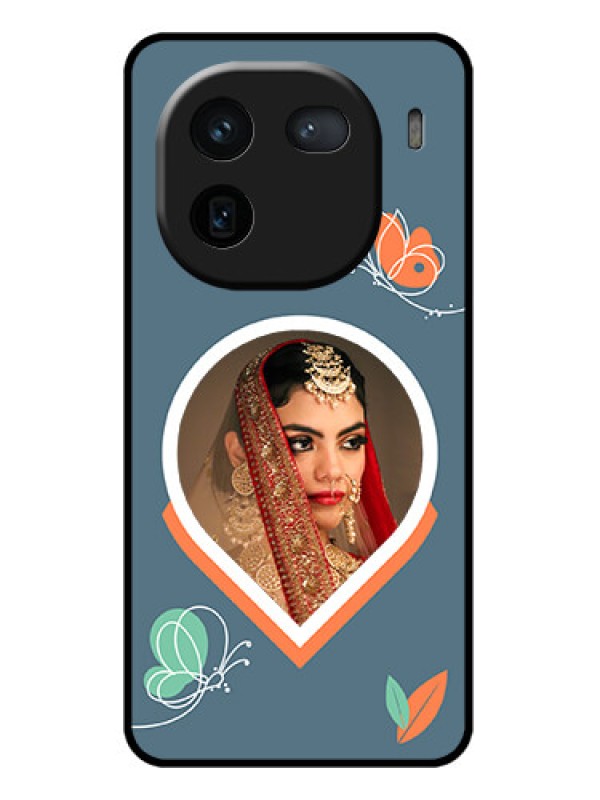 Custom iQOO 12 5G Custom Glass Phone Case - Droplet Butterflies Design
