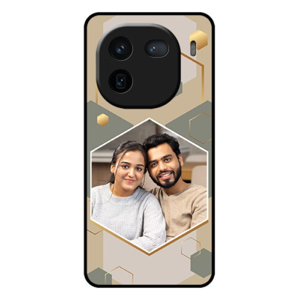 iQOO 12 5G Custom Glass Phone Case - Stylish Hexagon Pattern Design iQOO 12 5G Custom Glass Phone Case - Stylish Hexagon Pattern Design