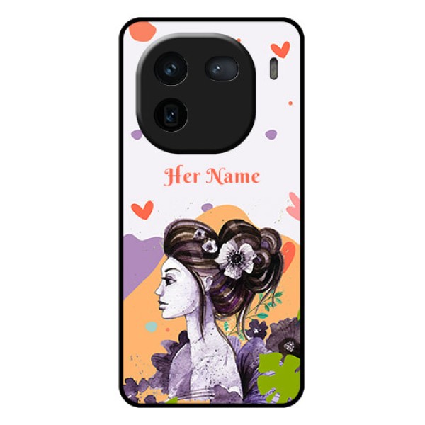 iQOO 12 5G Custom Glass Phone Case - Woman And Nature Design iQOO 12 5G Custom Glass Phone Case - Woman And Nature Design