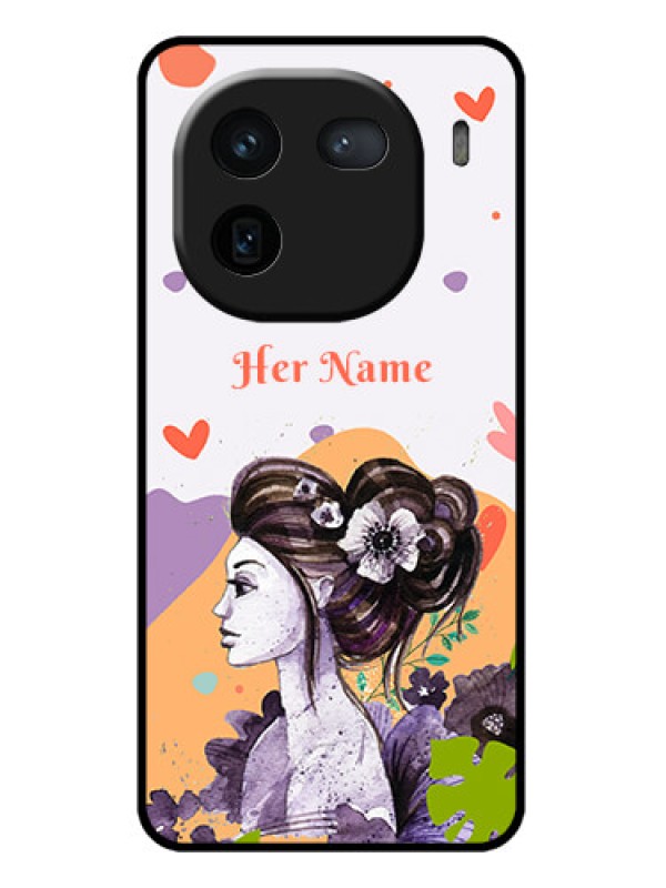 Custom iQOO 12 5G Custom Glass Phone Case - Woman And Nature Design