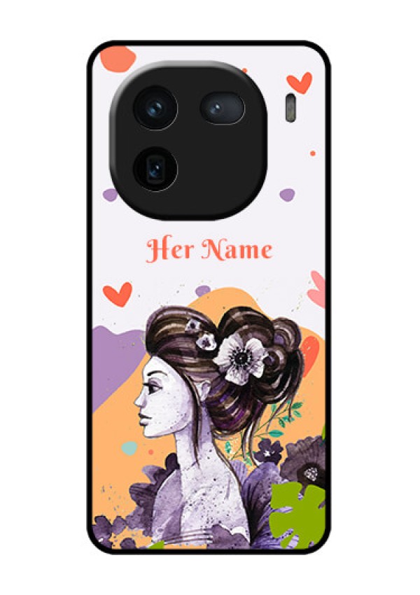 iQOO 12 5G Custom Glass Phone Case - Woman And Nature Design