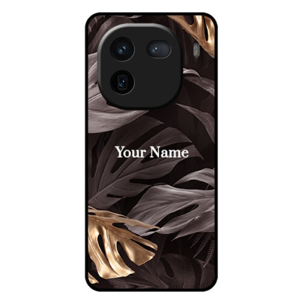 iQOO 12 5G Custom Glass Phone Case - Wild Leaves Digital Paint Design