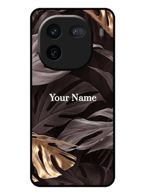 Custom iQOO 12 5G Custom Glass Phone Case - Wild Leaves Digital Paint Design