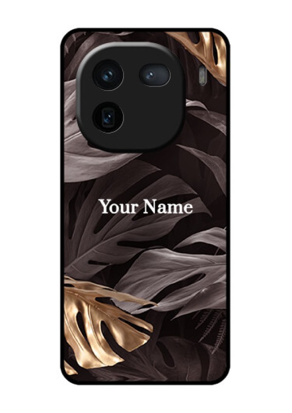 iQOO 12 5G Custom Glass Phone Case - Wild Leaves Digital Paint Design