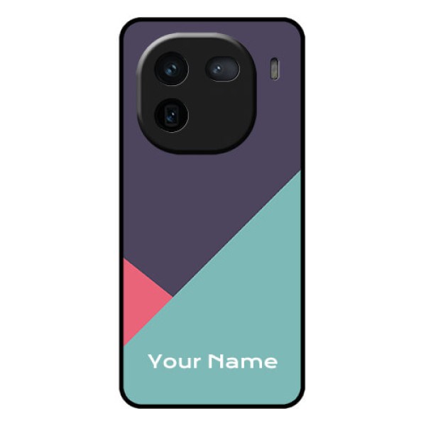 iQOO 12 5G Custom Glass Phone Case - Tri Color Abstract Design
