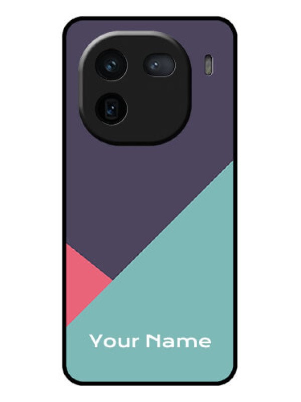 Custom iQOO 12 5G Custom Glass Phone Case - Tri Color Abstract Design