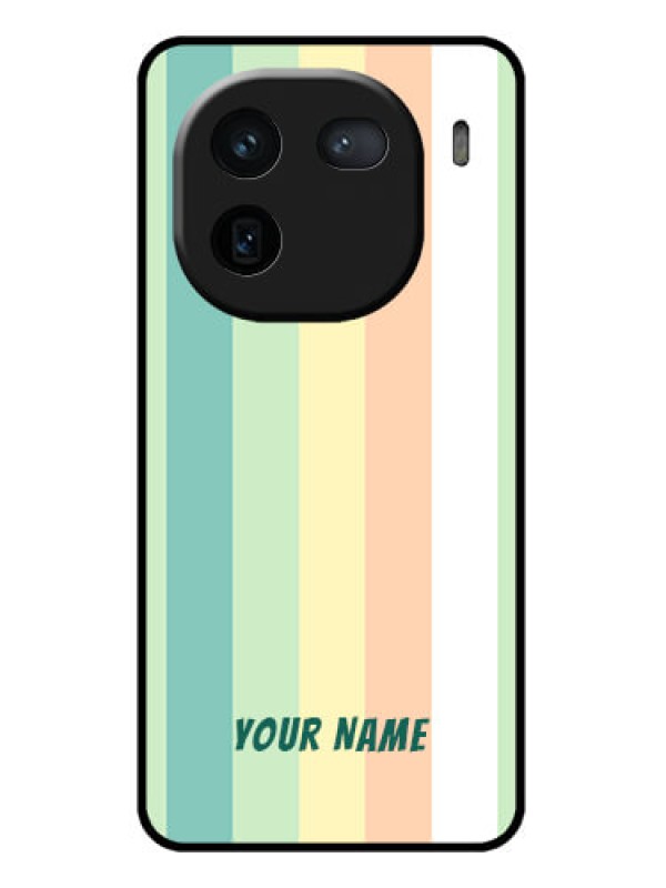 Custom iQOO 12 5G Custom Glass Phone Case - Multi - Colour Stripes Design