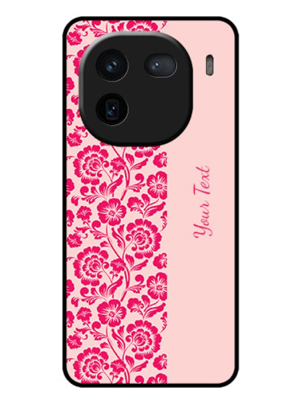 Custom iQOO 12 5G Custom Glass Phone Case - Attractive Floral Pattern Design