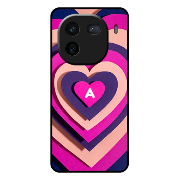iQOO 12 5G Custom Glass Phone Case - Cute Heart Pattern Design