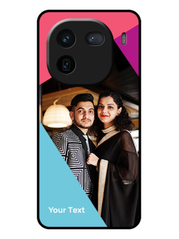 Custom iQOO 12 5G Custom Glass Phone Case - Stacked Triple Colour Design