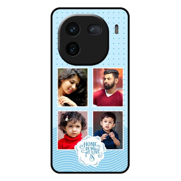 iQOO 12 5G Custom Glass Phone Case - Cute Love Quote With 4 Pic Upload Design iQOO 12 5G Custom Glass Phone Case - Cute Love Quote With 4 Pic Upload Design