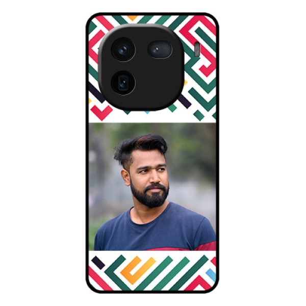 iQOO 12 5G Custom Glass Phone Case - Colorful Maze Pattern Design iQOO 12 5G Custom Glass Phone Case - Colorful Maze Pattern Design