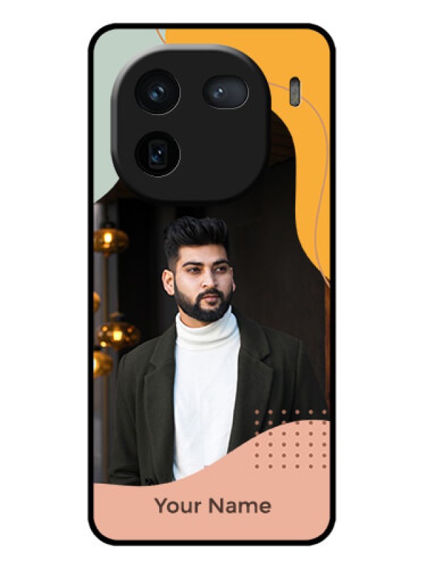 Custom iQOO 12 5G Custom Glass Phone Case - Tri - Coloured Overlay Design