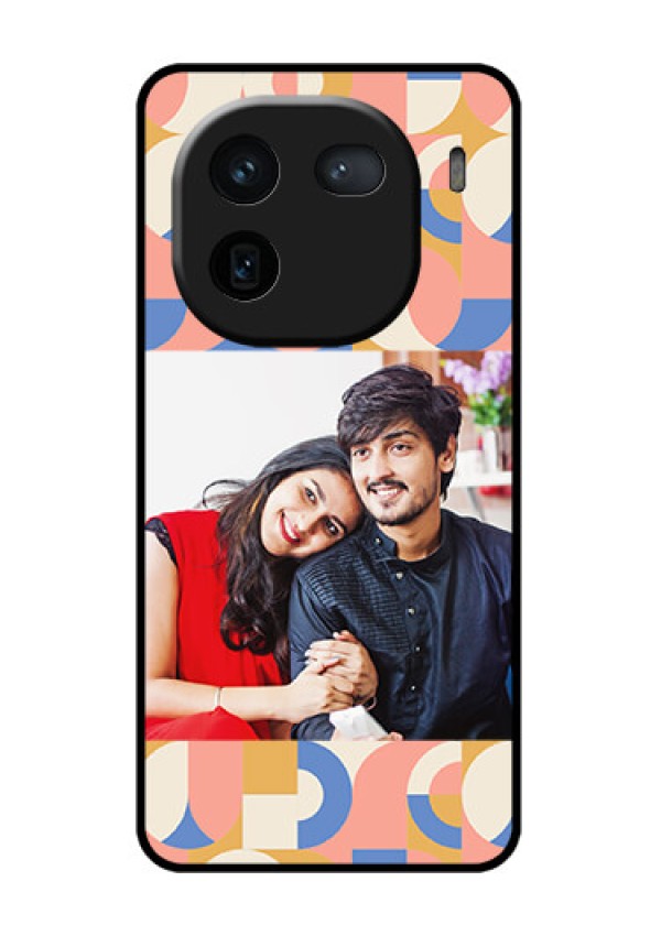 iQOO 12 5G Custom Glass Phone Case - Semi - Circle Maze Pattern Design