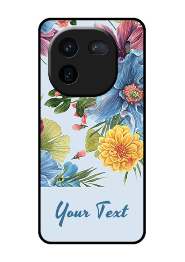 iQOO 12 5G Custom Glass Phone Case - Stunning Watercolored Flowers Painting Design
