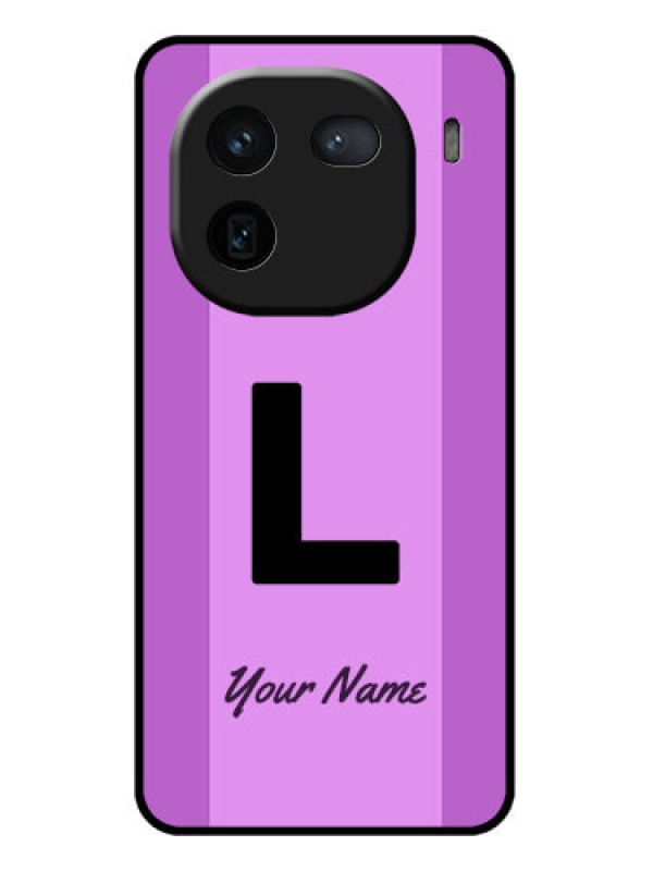 Custom iQOO 12 5G Custom Glass Phone Case - Tricolor Custom Text Design