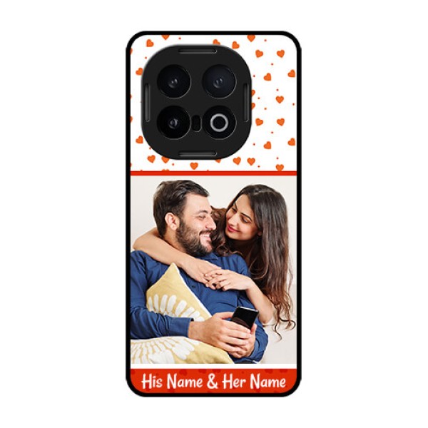 iQOO 13 5G Custom Glass Phone CaseOrange Love Symbol Design iQOO 13 5G Custom Glass Phone CaseOrange Love Symbol Design