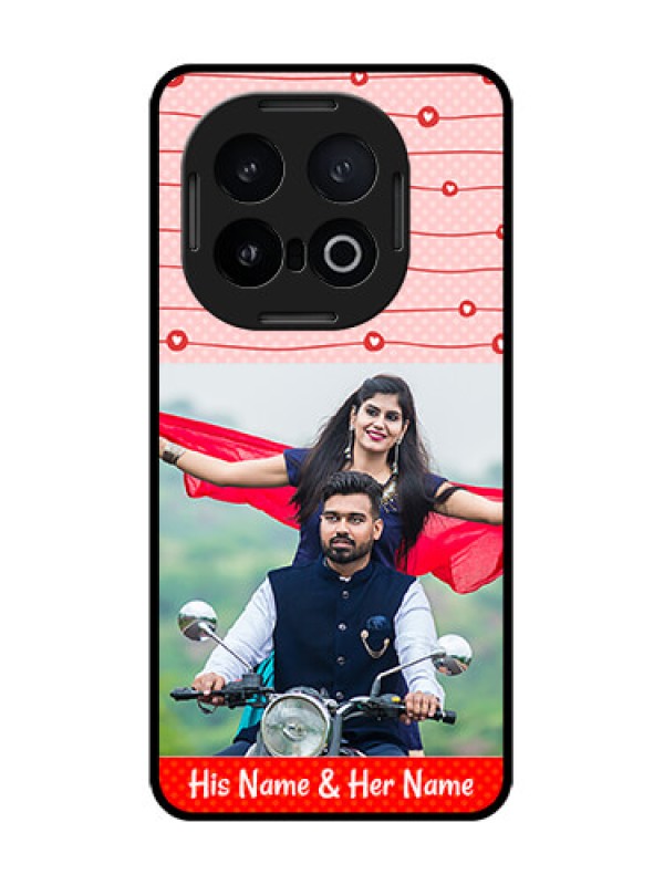 Custom iQOO 13 5G Custom Glass Phone CaseRed Pattern Case Design