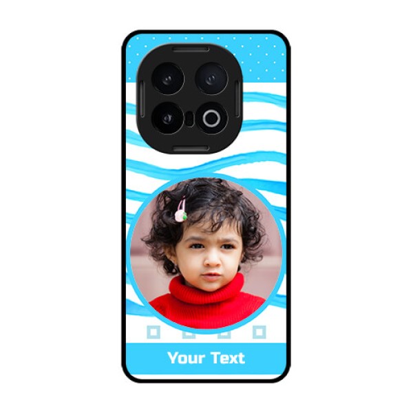 iQOO 13 5G Custom Glass Phone CaseSimple Blue Case Design