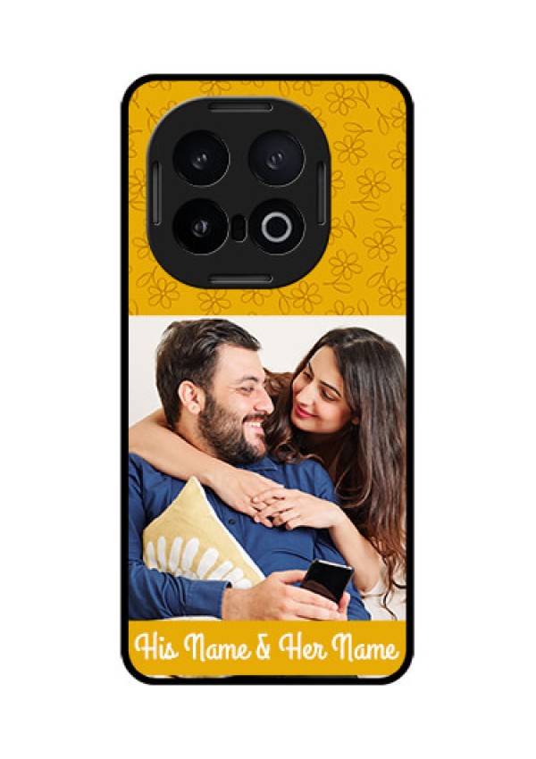 iQOO 13 5G Custom Glass Phone CaseYellow Floral Design