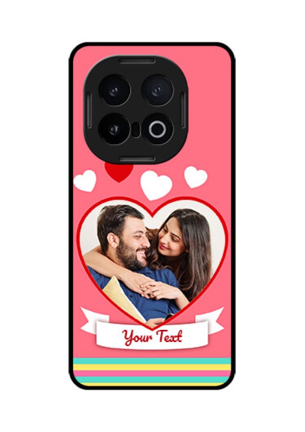 iQOO 13 5G Custom Glass Phone CaseLove Shapes Doodle Design