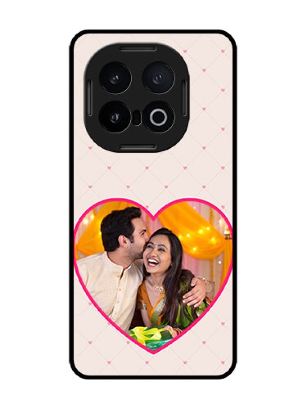 Custom iQOO 13 5G Custom Glass Phone CaseHeart Shape Design