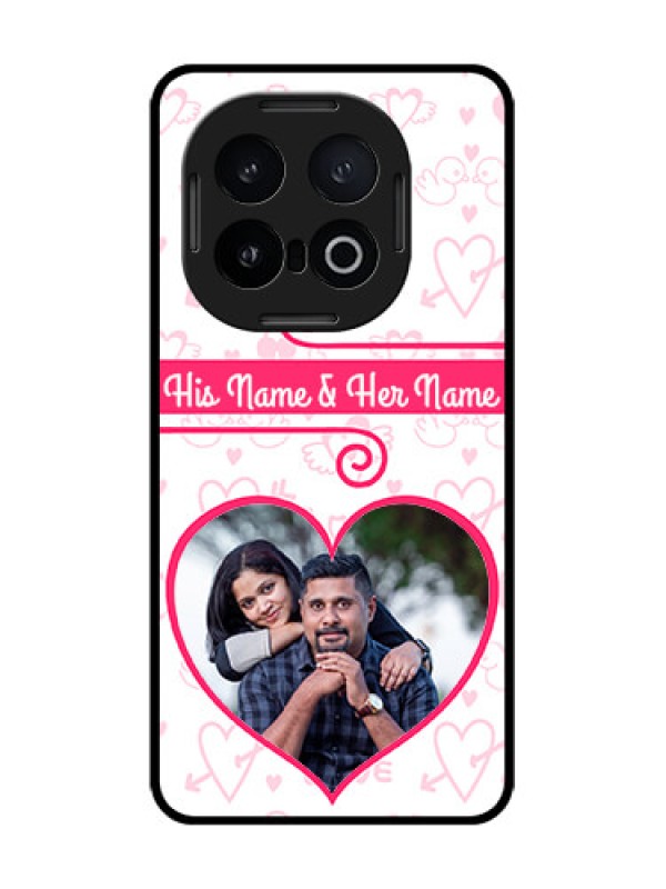 Custom iQOO 13 5G Custom Glass Phone CaseHeart Shape Love Design