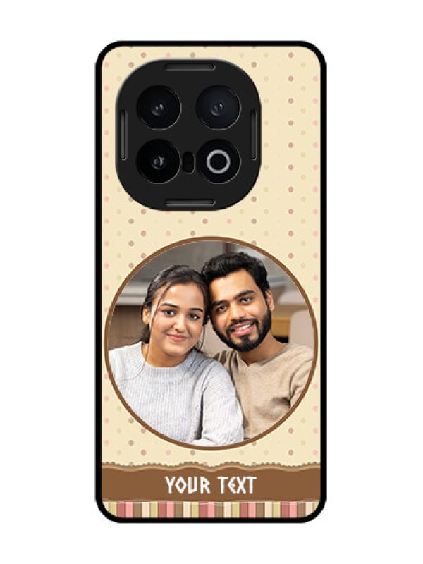 Custom iQOO 13 5G Custom Glass Phone CaseBrown Dotted Mobile Case Design