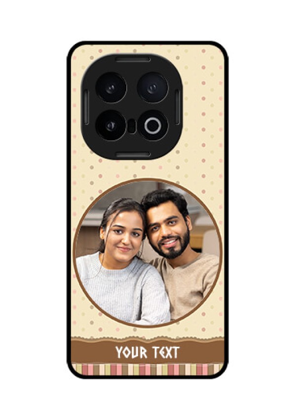 iQOO 13 5G Custom Glass Phone CaseBrown Dotted Mobile Case Design