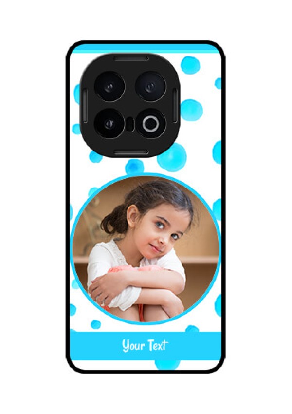 iQOO 13 5G Custom Glass Phone CaseBlue Bubbles Pattern Design