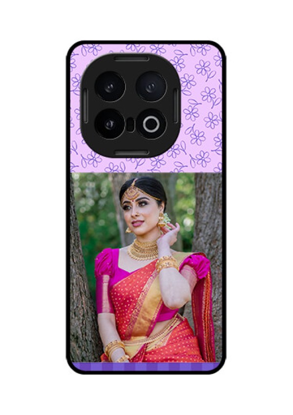 iQOO 13 5G Custom Glass Phone CasePurple Floral Design