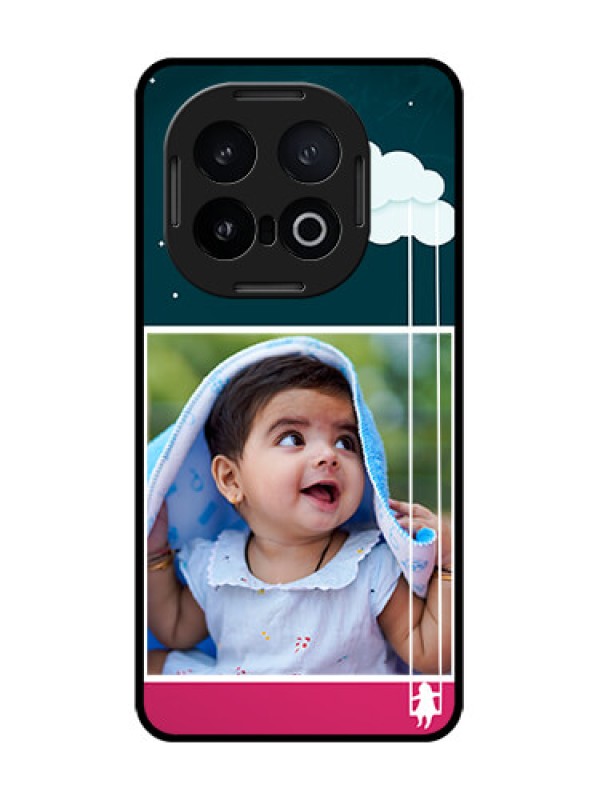 Custom iQOO 13 5G Custom Glass Phone CaseCute Girl With Cloud Design