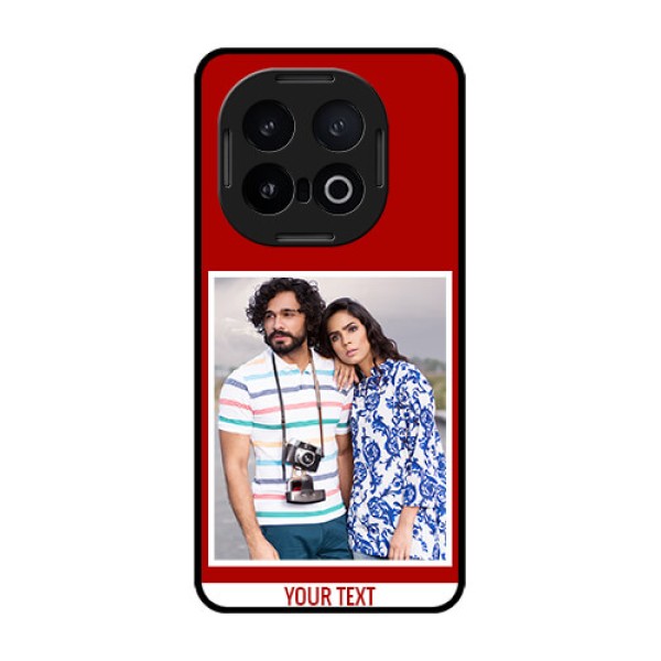 iQOO 13 5G Custom Glass Phone CaseRed Color Design