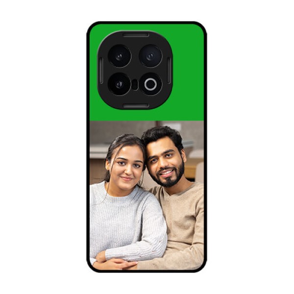 iQOO 13 5G Custom Glass Phone CaseGreen Pattern Design