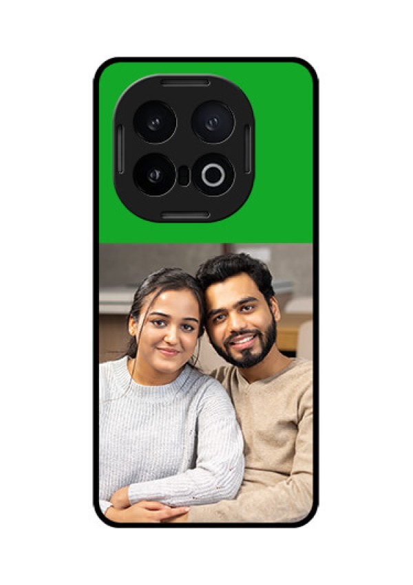 iQOO 13 5G Custom Glass Phone CaseGreen Pattern Design