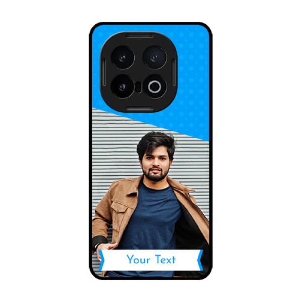 iQOO 13 5G Custom Glass Phone CaseSimple Blue Color Design