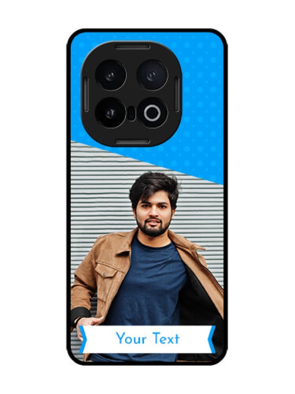 Custom iQOO 13 5G Custom Glass Phone CaseSimple Blue Color Design