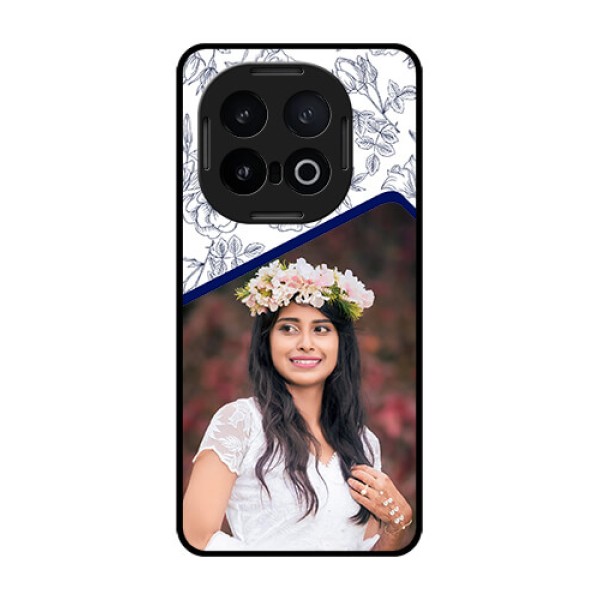 iQOO 13 5G Custom Glass Phone CaseClassy Floral Design