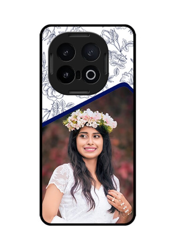 iQOO 13 5G Custom Glass Phone CaseClassy Floral Design