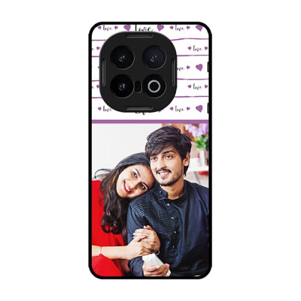 iQOO 13 5G Custom Glass Phone CaseCouples Heart Design