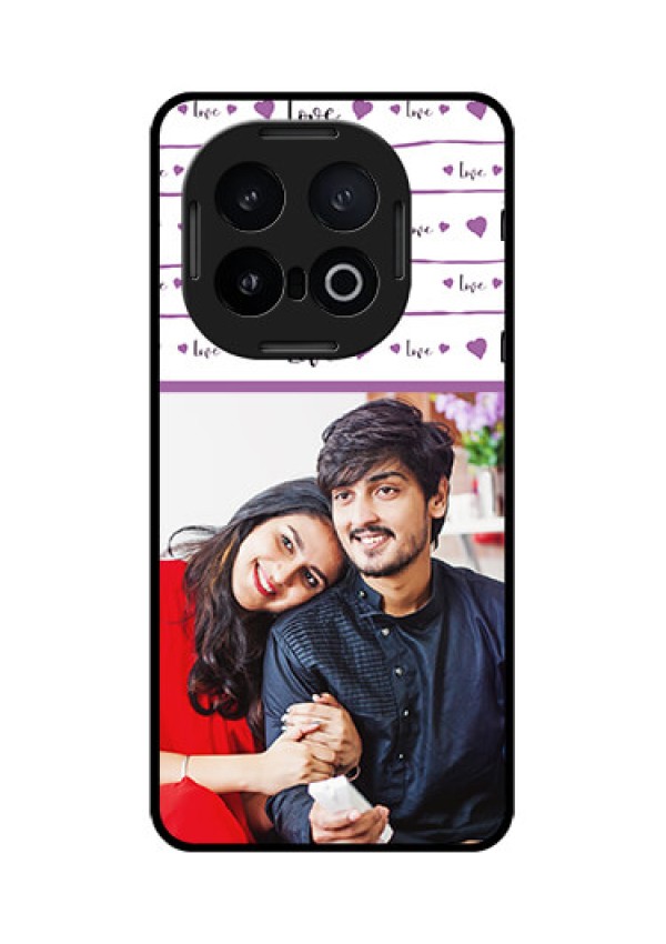 iQOO 13 5G Custom Glass Phone CaseCouples Heart Design