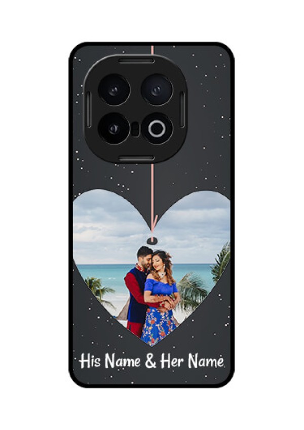 iQOO 13 5G Custom Glass Phone CaseHanging Heart Design
