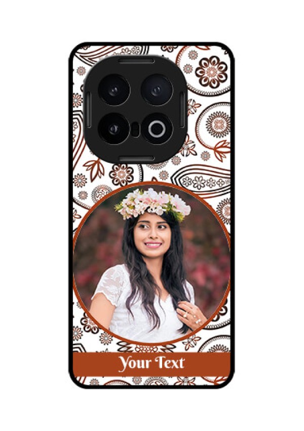 iQOO 13 5G Custom Glass Phone CaseAbstract Flower Design