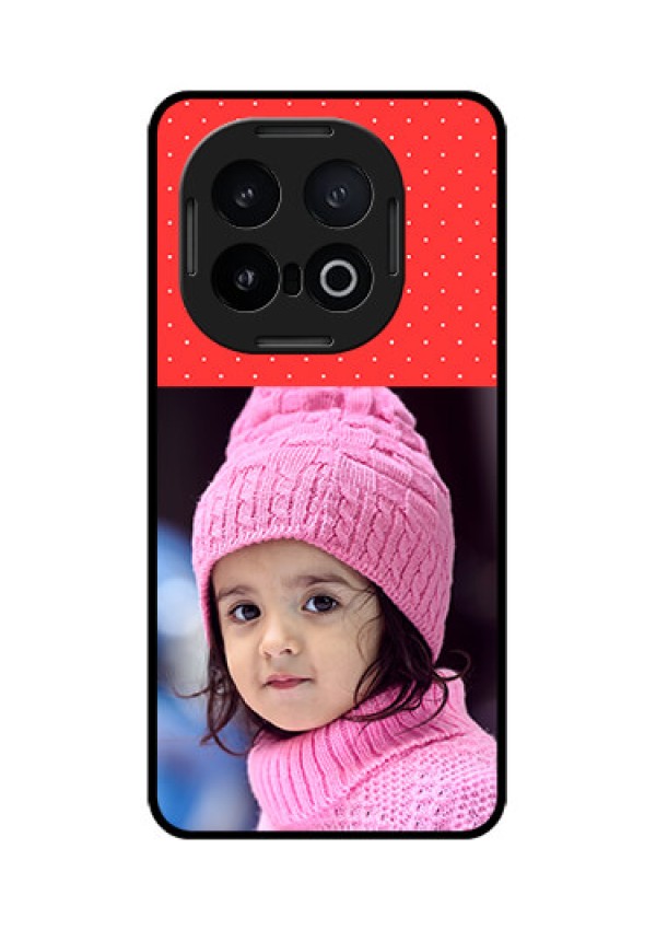 iQOO 13 5G Custom Glass Phone CaseRed Pattern Design